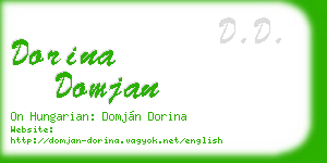 dorina domjan business card