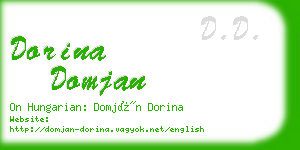 dorina domjan business card